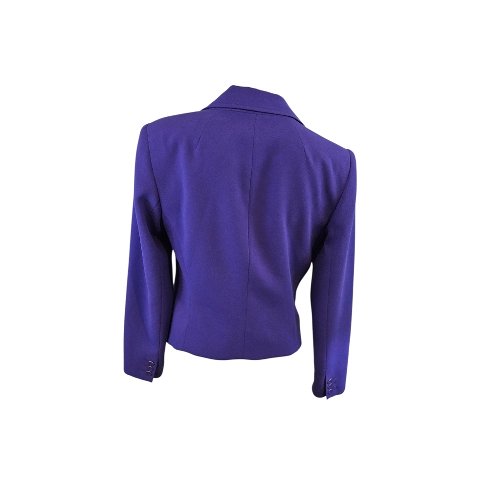 Trina Turk Size 8 Purple Blazer Single Button Closure Jacket - Picture 3 of 10